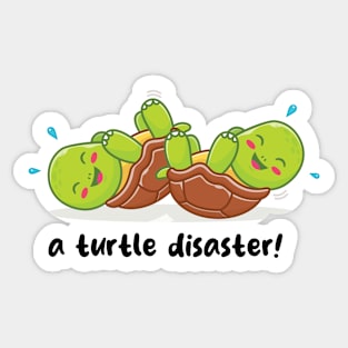 A turtle disaster (on light colors) Sticker